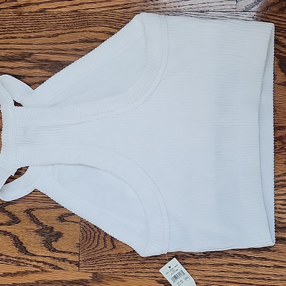 Aerie Halter Neck Cropped Ribbed Top - Picture 3 of 4